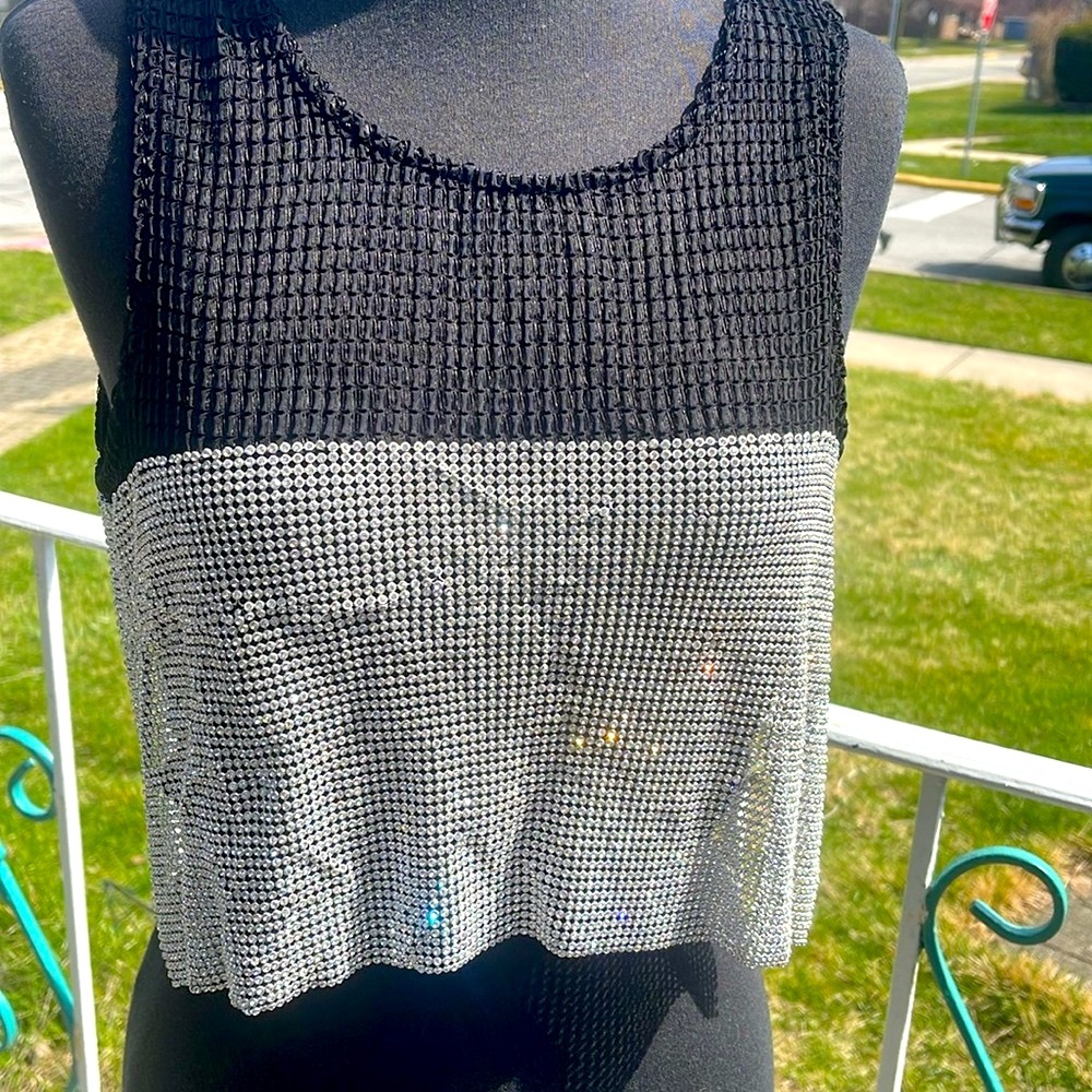 #Netted Rhinestone Top - image 3